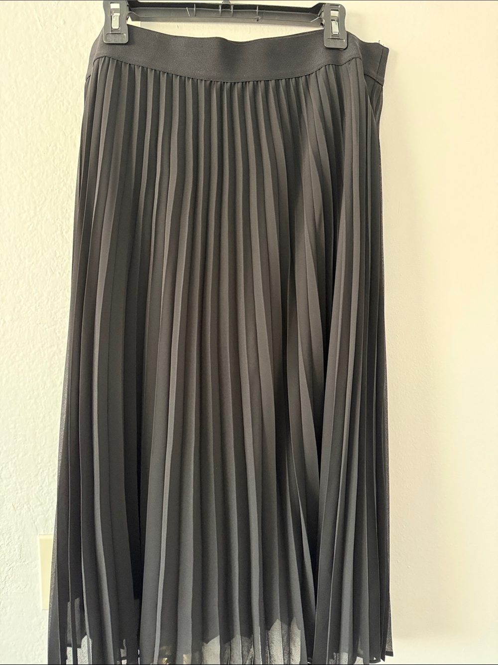 Alfani Black Pleated Midi Skirt
